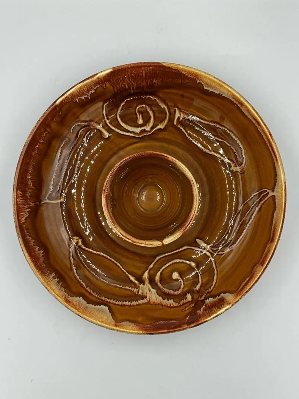 Vintage Dryden Pottery “Ozark Frontier” Original 1pc Chip and Dip Bowl